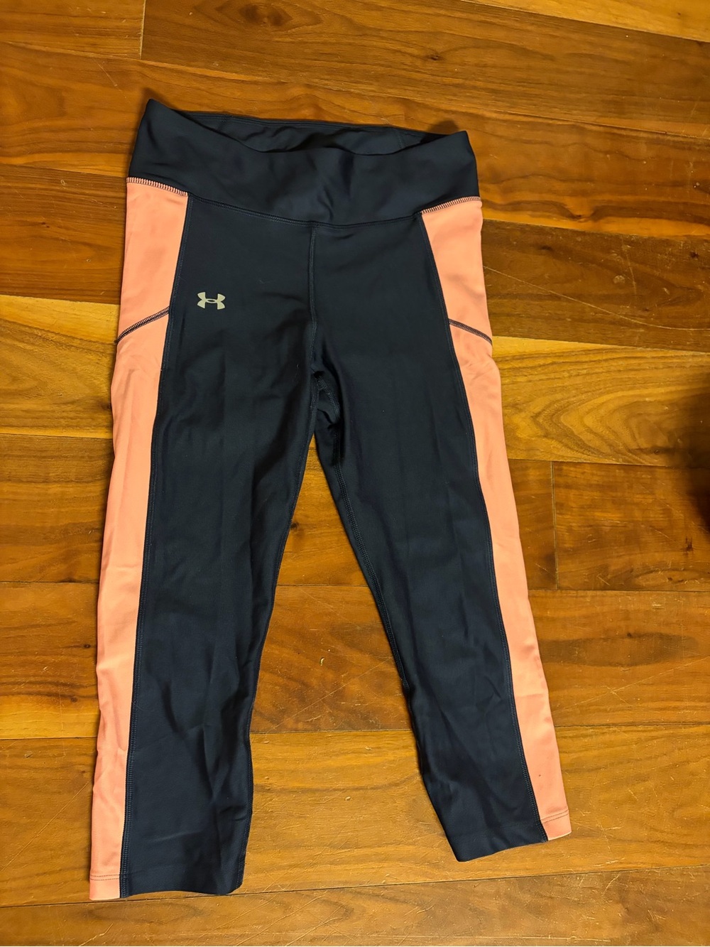 Under Armour Navy and Coral Capri Leggings